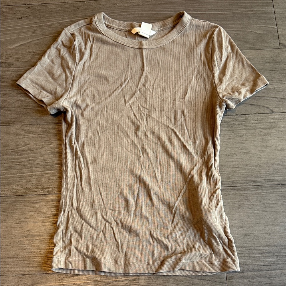 H&M Light Brown Short Sleeve Tee